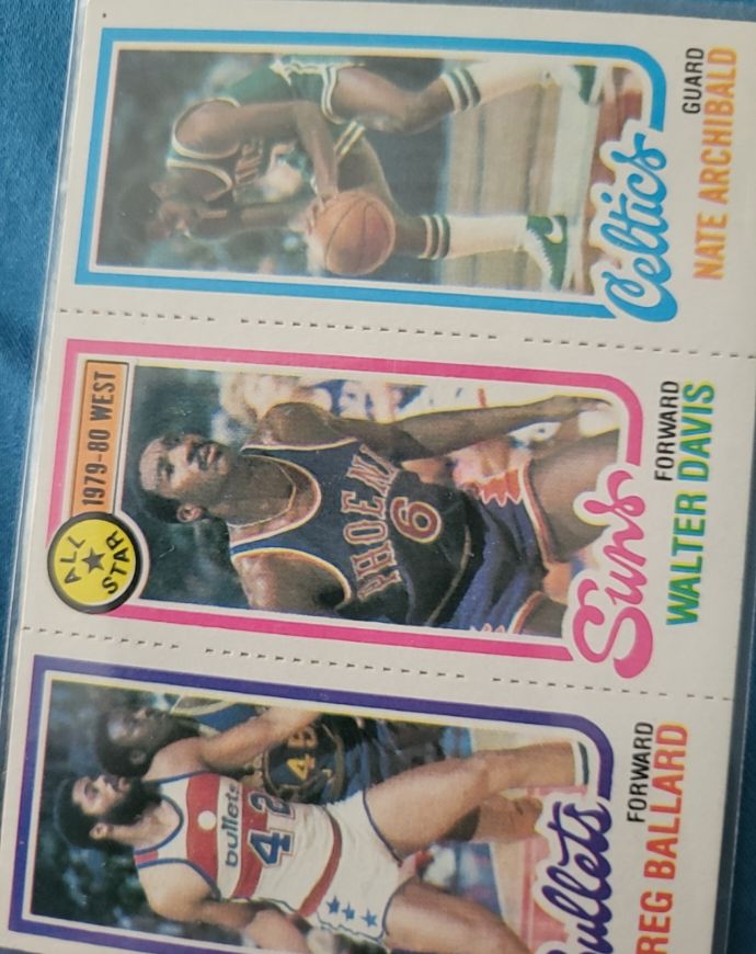 1980-81 Topps #4/33/245 Greg Ballard / Walter Davis / Nate Archibald — front