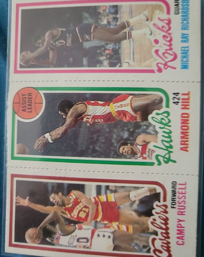 1980-81 Topps Basketball #21/58/171 Campy Russell / Armond Hill / Michael Ray Richardson — front