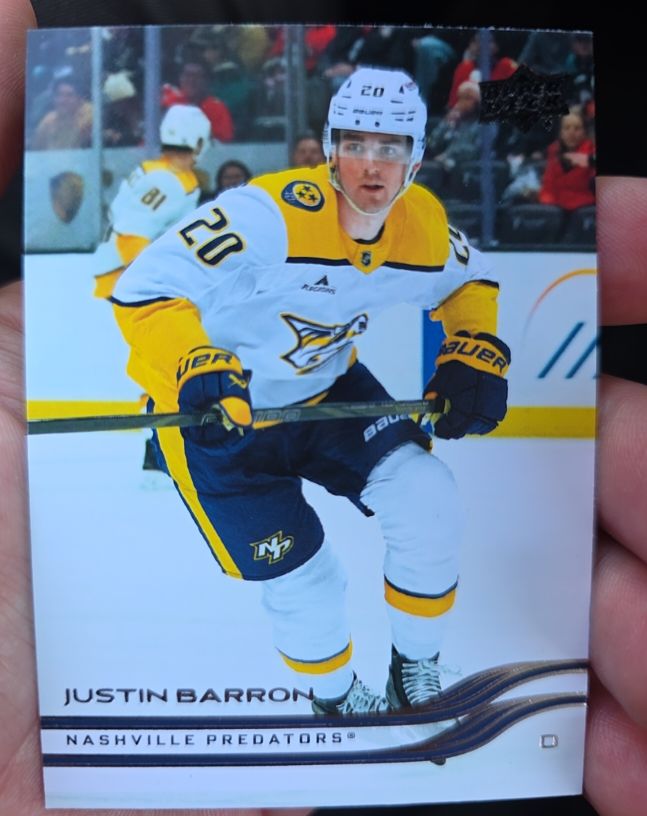 2025-26 Upper Deck Series 2 #349 Justin Barron — front