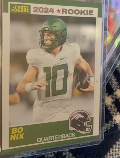 2024 Score #9 Bo Nix Rookie — front