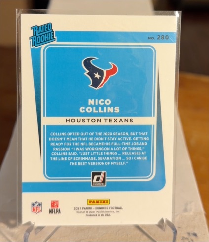 2021 Panini Donruss #280 Nico Collins — front