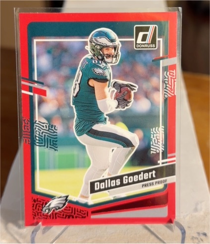 2023 Panini Donruss #238 Dallas Goedert Press Proof Red — front