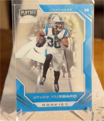 2021 Panini Chronicles Playoff Momentum Rookies #PMR-30 Chuba Hubbard — front