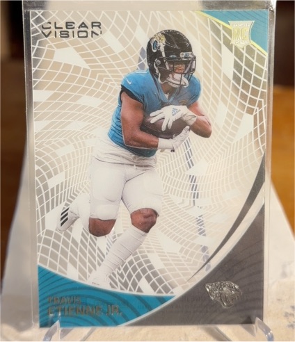 2021 Panini Chronicles Clear Vision #CVR-15 Travis Etienne Jr. — front