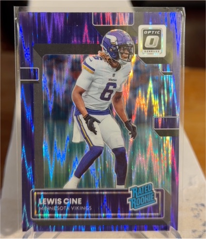 2022 Donruss Optic #258 Lewis Cine Purple Shock Rated Rookie — front