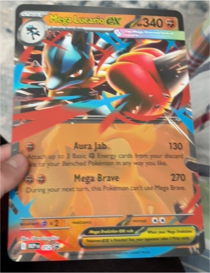 2015 Pokémon TCG Mega Lucario EX #077 — front