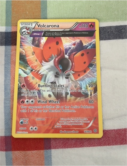 2015 Pokémon XY Ancient Origins #18 Volcarona — front