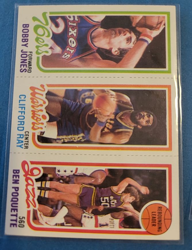 1980-81 Topps Basketball #235-99-183 Bobby Jones / Clifford Ray / Ben Poquette — front
