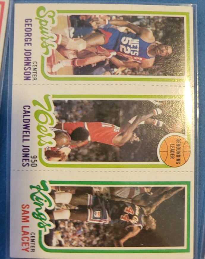1980-81 Topps Basketball B50b George Johnson / Caldwell Jones / Sam Lacey — front