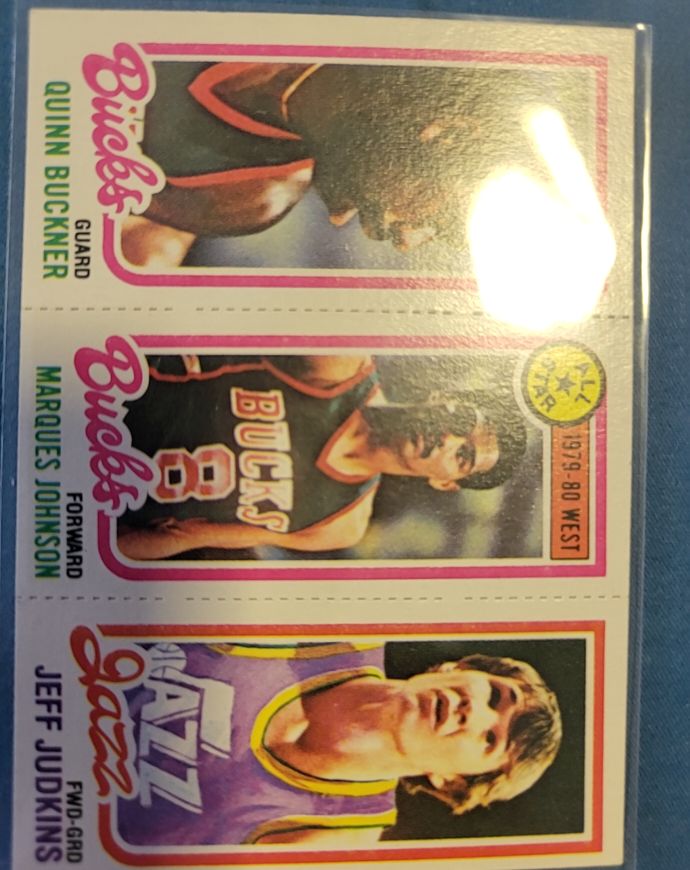 1980-81 Topps #68-2-147 Quinn Buckner / Marques Johnson / Jeff Judkins — front