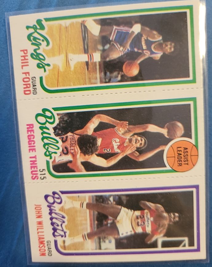 1980-81 Topps Basketball #252-43-127 Phil Ford / Reggie Theus / John Williamson — front