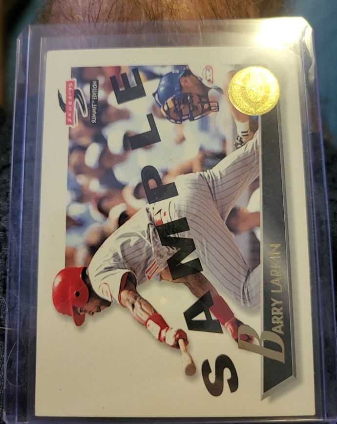 1995 Score Summit Edition SAMPLE #10 Barry Larkin — front