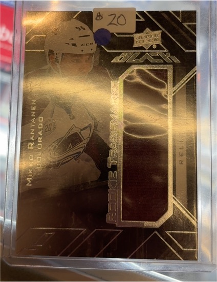 2015-16 Upper Deck Black #RTR-20 Mikko Rantanen Rookie Trademarks Relics — front
