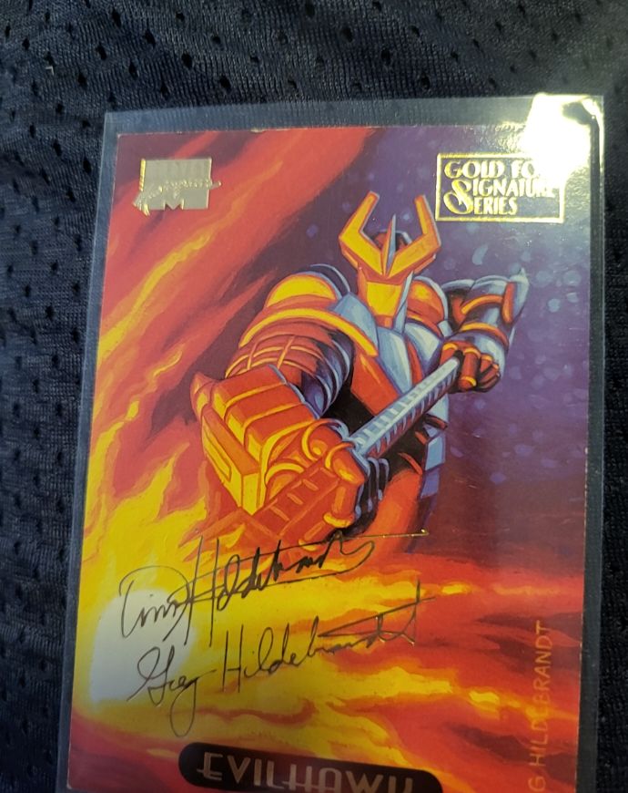 1994 Fleer Marvel Masterpieces Gold Foil Signature Series #35 Evilhawk — front