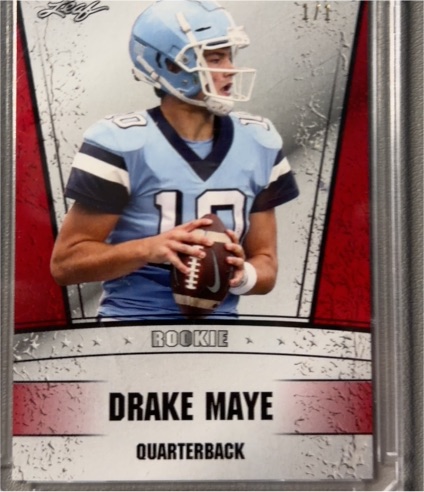 2023 Leaf Draft Rookie Silver #RS-31 Drake Maye — front