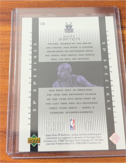 2003 Upper Deck SP Authentic #130 Gary Payton — front