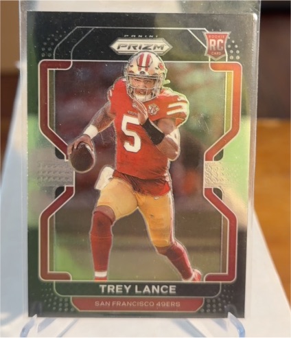 2021 Panini Chronicles Prizm Black #PB-4 Trey Lance — front