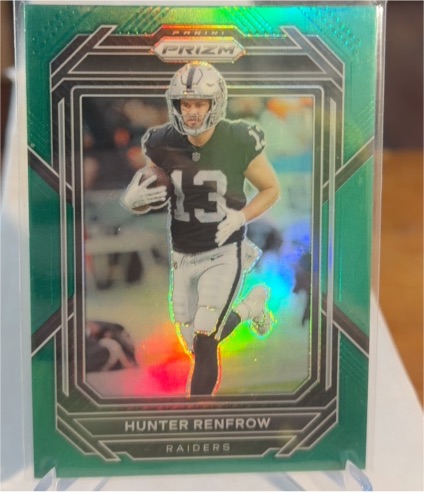 2022 Panini Prizm #172 Hunter Renfrow Green Prizm Las Vegas Raiders — front