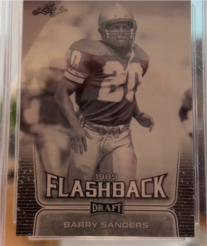 2020 Leaf Draft #96 Barry Sanders 1989 Flashback — front