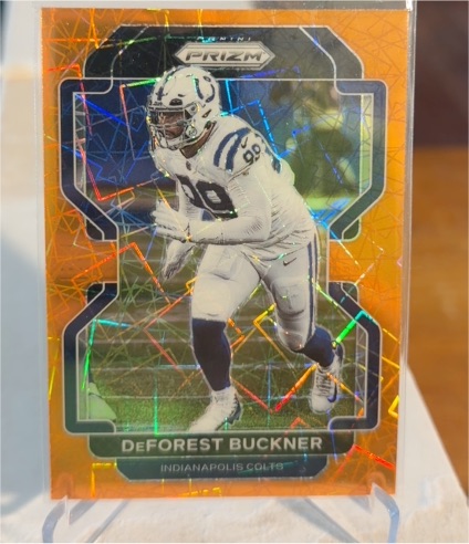 2021 Panini Prizm Orange Lazer #26 DeForest Buckner — front