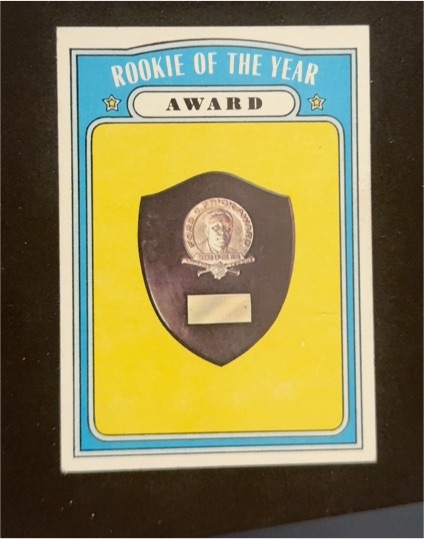1972 Topps #625 Rookie of the Year Award — front