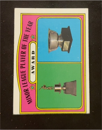 1972 Topps #624 Minor League Player of the Year Award — front