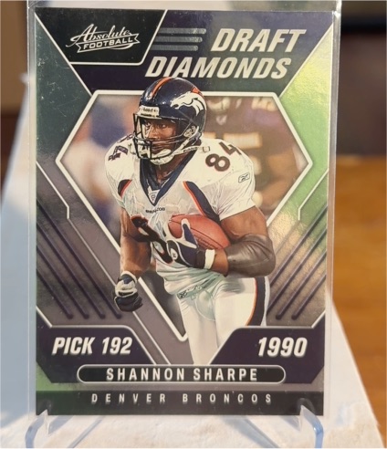 2022 Panini Absolute #DD-7 Shannon Sharpe Draft Diamonds Denver Broncos — front