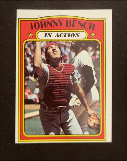 1972 Topps #434 Johnny Bench In Action — front