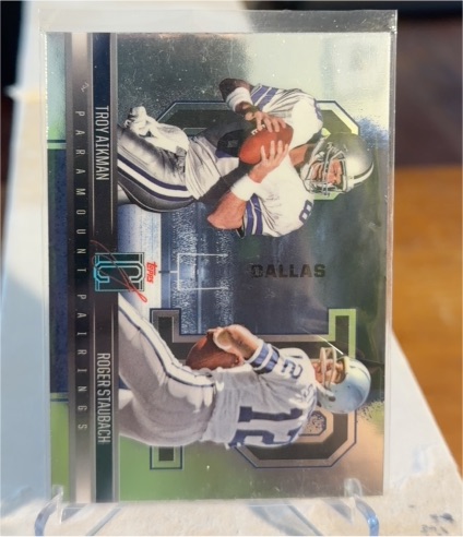 2024 Topps Signature Class #PP-4 Troy Aikman / Roger Staubach Paramount Pairings — front