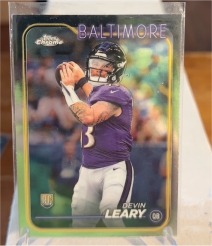 2024 Topps Chrome #248 Devin Leary Baltimore Ravens Rookie — front