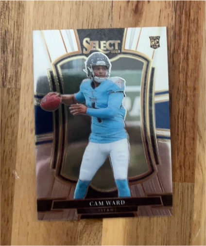 2025 Panini Select #126 Cam Ward Premier Level Rookie Tennessee Titans — front