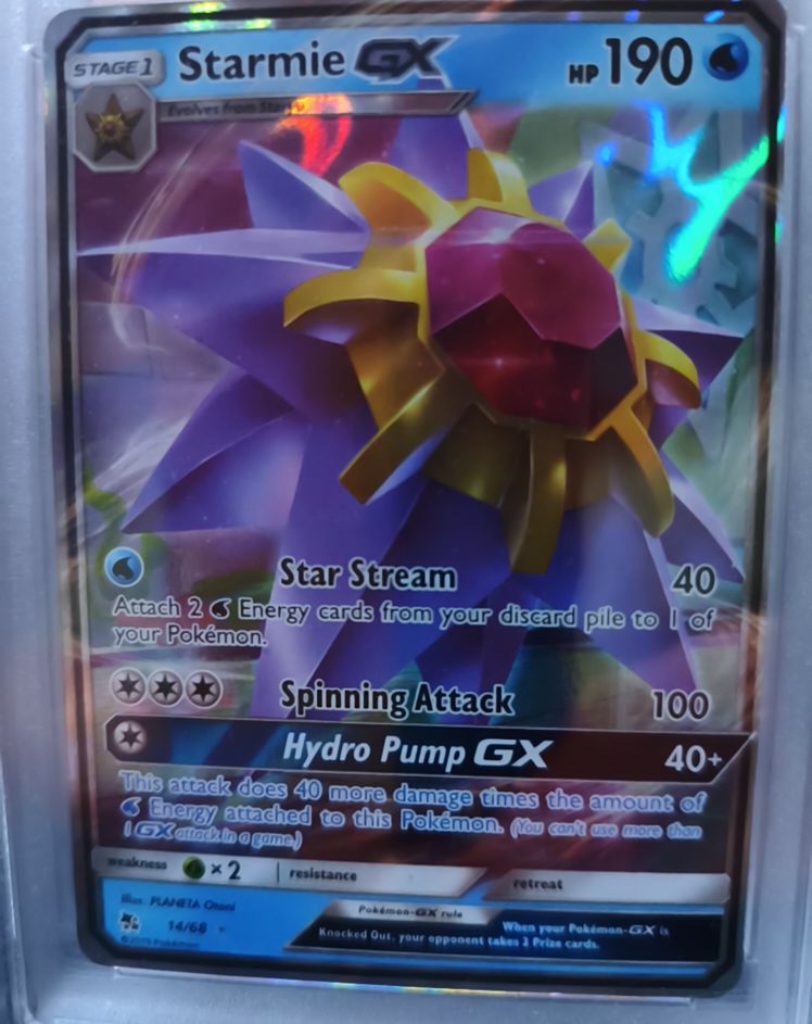 2019 Pokemon Hidden Fates #14 Starmie GX — front
