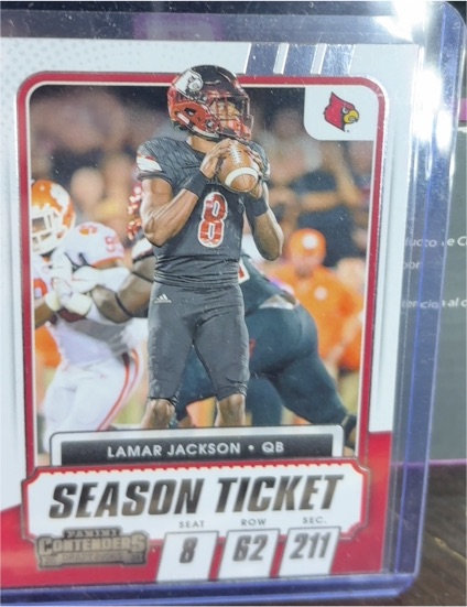 2021 Panini Contenders Draft Picks #22 Lamar Jackson Season Ticket — front