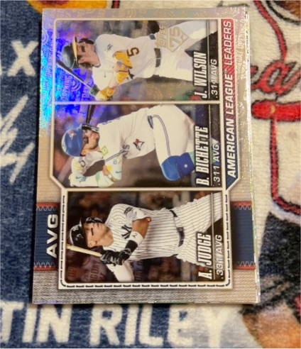 2026 Topps Series 1 #204 American League Batting AVG Leaders Aaron Judge Bo Bichette Jacob Wilson — front