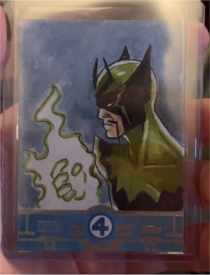 2026 Topps Finest Fantastic Four Wolverine Sketch Card — front