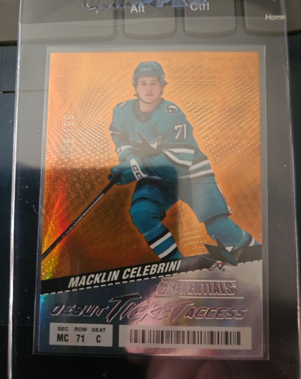 2024 Upper Deck Credentials Debut Ticket Access #111 Macklin Celebrini — front