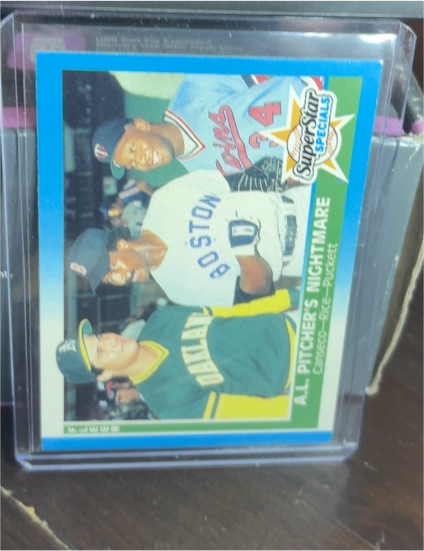 1987 Fleer #633 SuperStar Specials A.L. Pitcher's Nightmare Canseco-Rice-Puckett — front