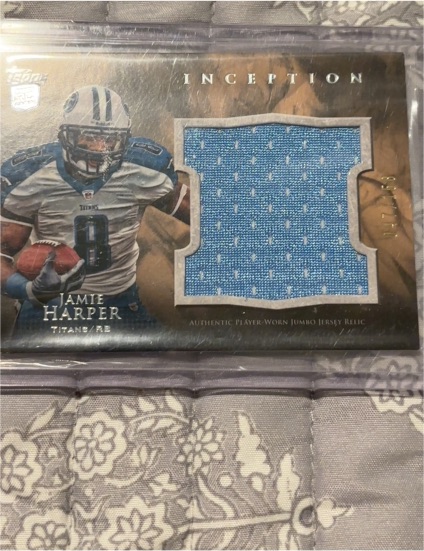 2011 Topps Inception Rookie Jumbo Relics #JR-JH Jamie Harper — front