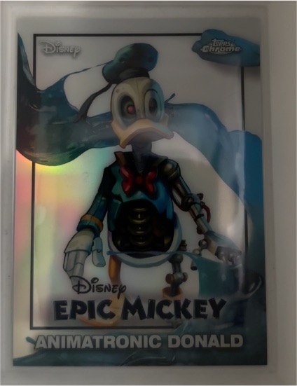 2026 Topps Disney Neon Epic Mickey Animatronic Donald #EM-15 — front