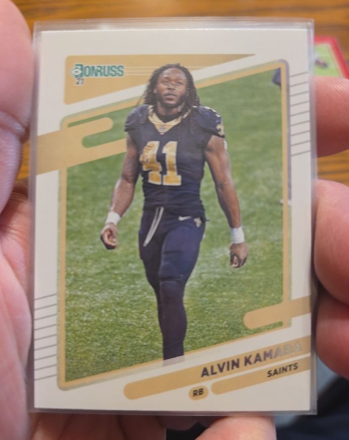 2021 Panini Donruss #94 Alvin Kamara No Helmet Photo Variation — front