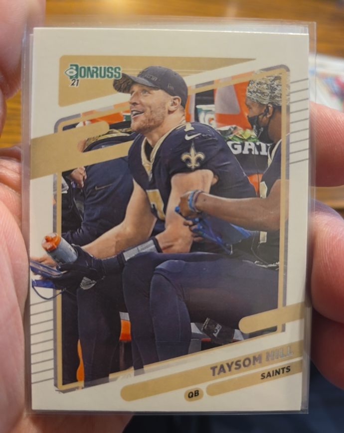 2021 Donruss #95 Taysom Hill No Helmet Photo Variation — front