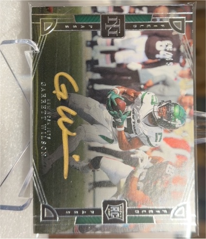 2022 Panini National Treasures Garrett Wilson Rookie Signatures Field Pass #FP-GW — front
