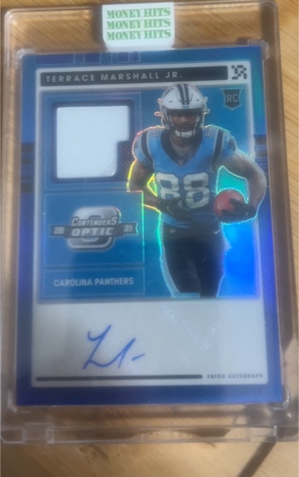2021 Panini Contenders Optic #RP-18 Terrace Marshall Jr Rookie Patch Autograph — front
