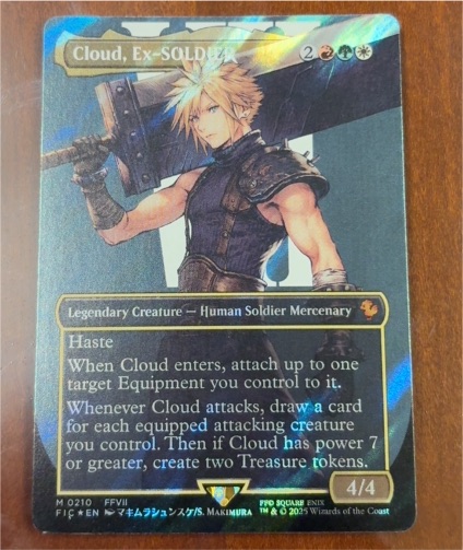 2025 Magic: The Gathering #210 Cloud, Ex-SOLDIER — front