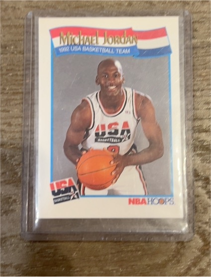 1991 NBA Hoops #579 Michael Jordan 1992 USA Basketball Team — front
