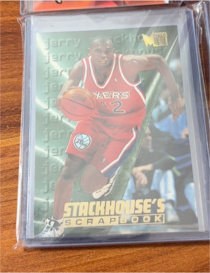 1995-96 Fleer Metal #S-8 Jerry Stackhouse Stackhouse's Scrapbook — front