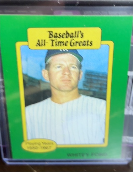 1987 Hygrade Baseball's All-Time Greats #NNO Whitey Ford — front