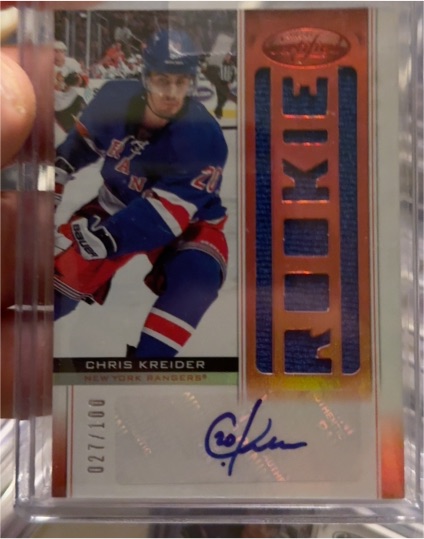 2012-13 Panini Certified #027 Chris Kreider Rookie Auto — front