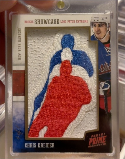 2012 Panini Prime #Prime Logo Patch Extreme Chris Kreider — front