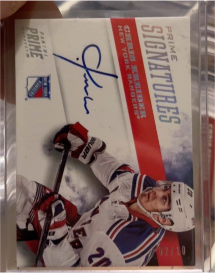 2012-13 Panini Prime Signatures Chris Kreider #Prime Signatures — front